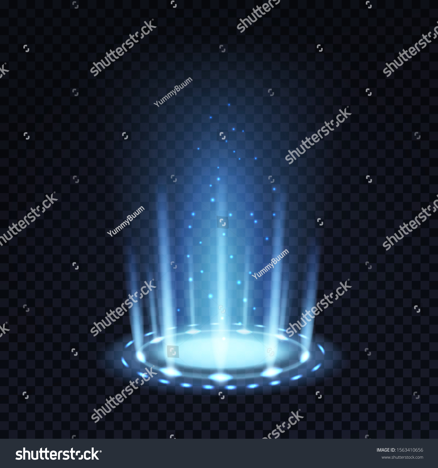 Magic Portal Realistic Light Effect Blue Stock Vector (Royalty Free ...