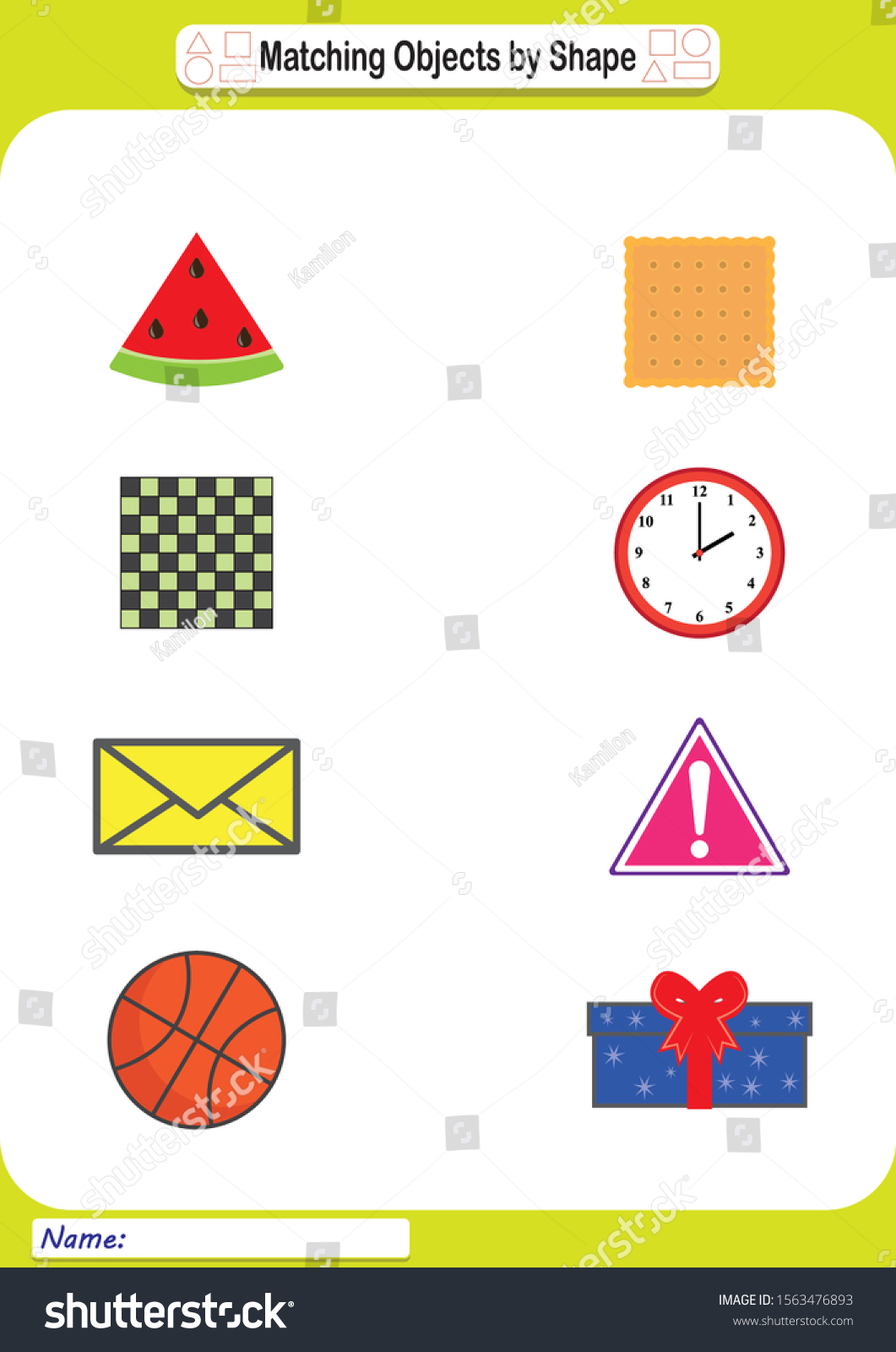 geometric shapes worksheet kids learn shapes stock vector royalty free 1563476893 shutterstock