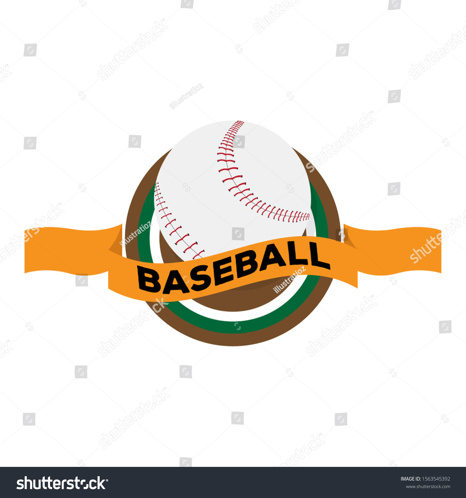 Baseball Shield Ball Vector Illustration Stock Vector (Royalty Free ...