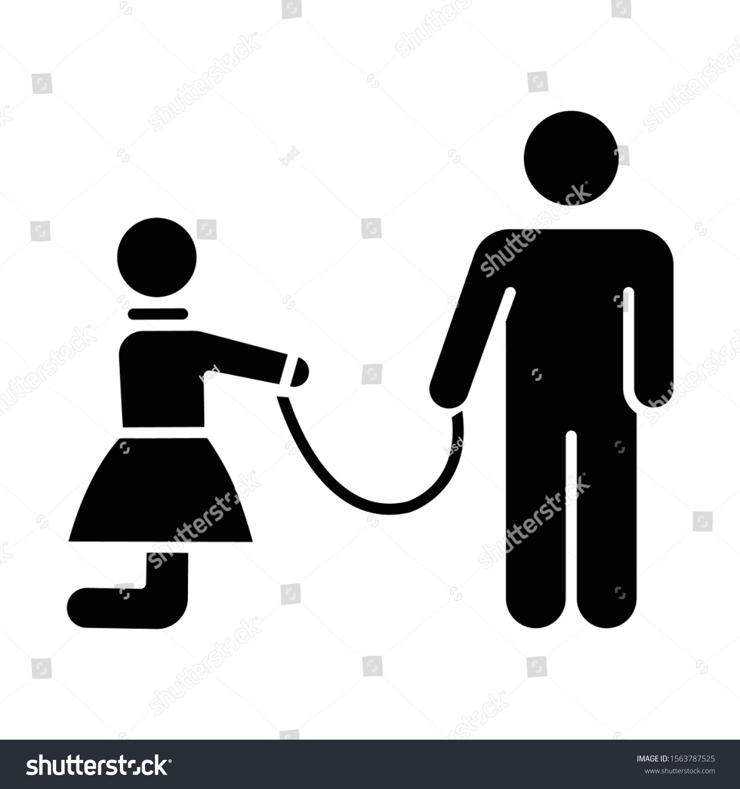 Sexual Slavery Glyph Icon Violation Female Stock Vector Royalty Free 1563787525 Shutterstock