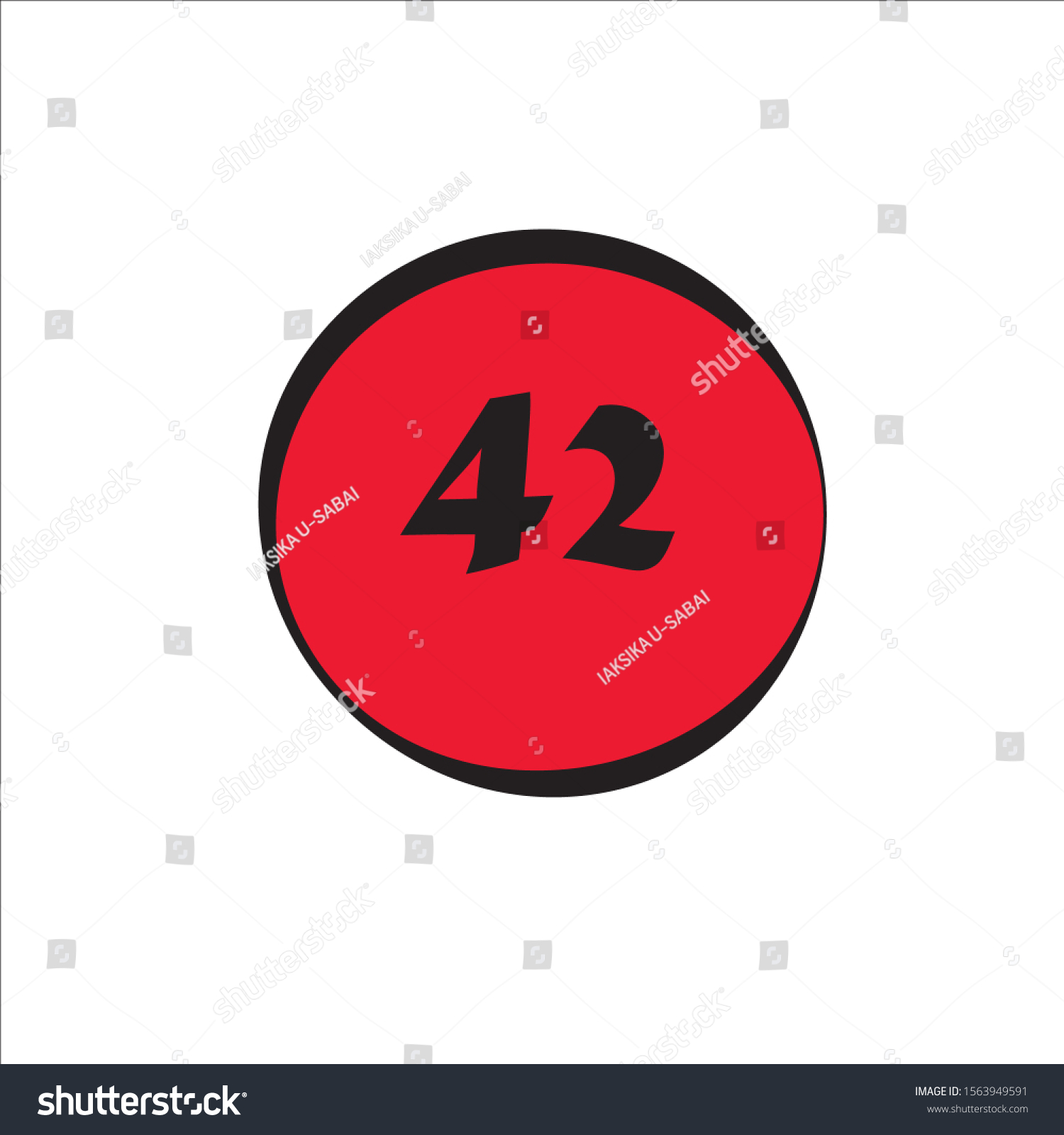 Icon Logo Number Fortytwo Background Stock Vector (Royalty Free ...