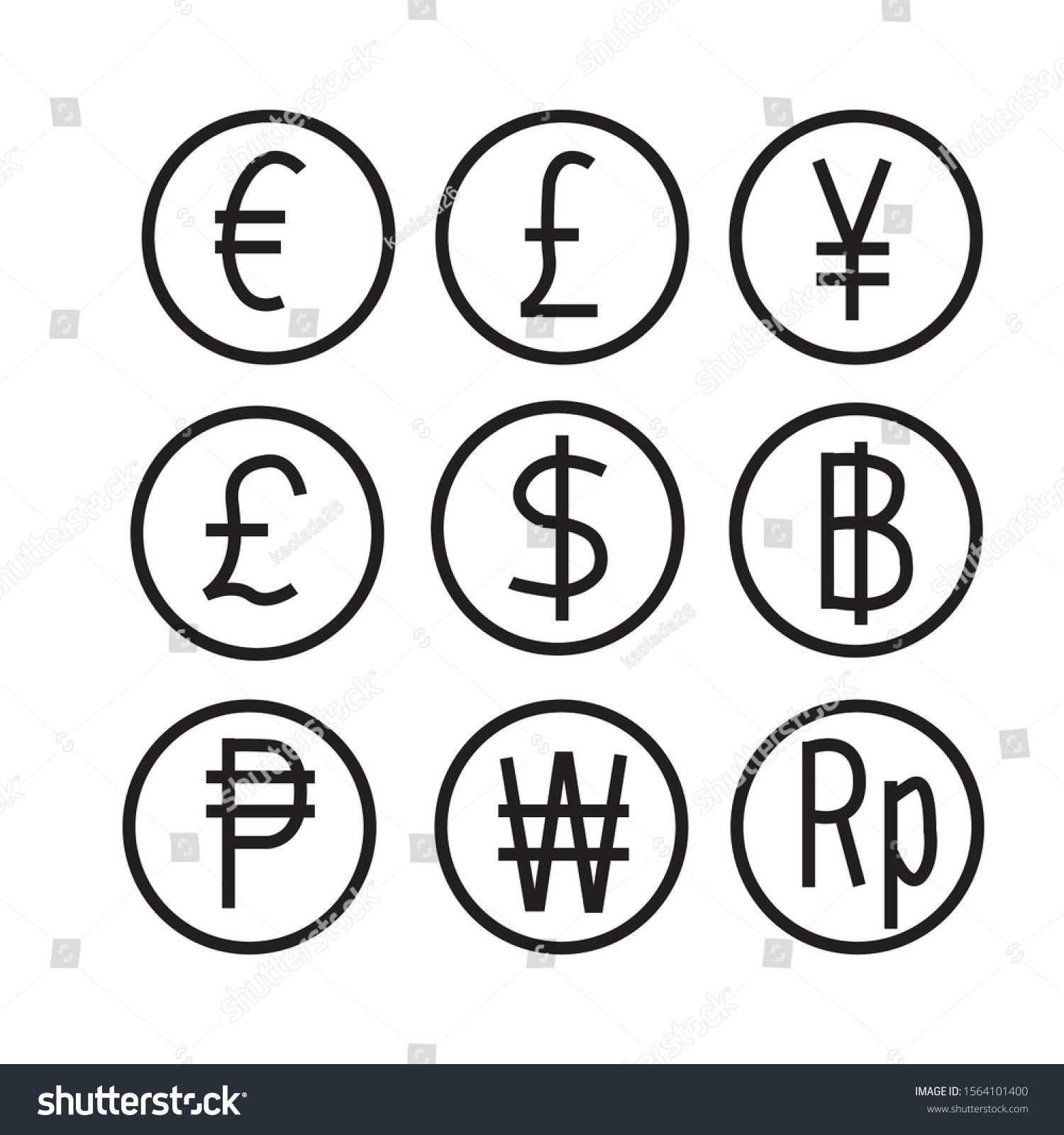 This Latin Symbol Currency Stock Vector (Royalty Free) 1564101400 ...