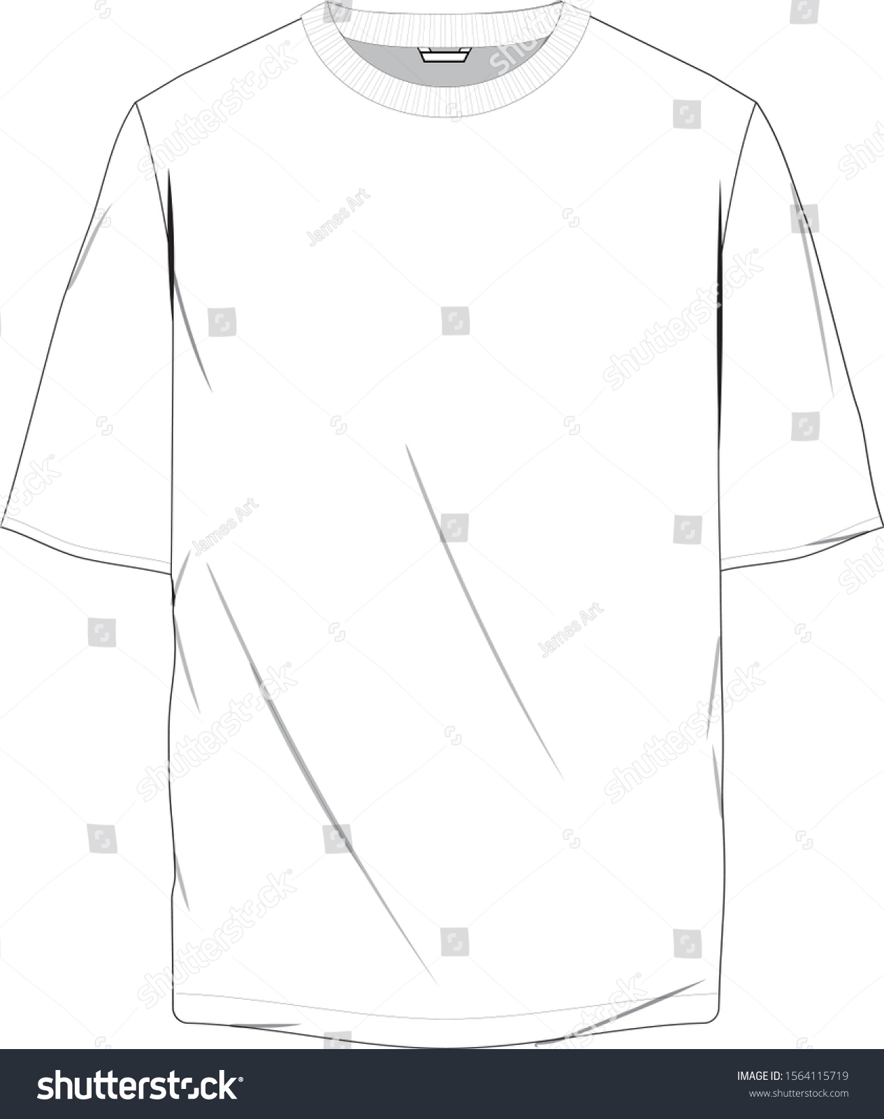 Tshirt Oversize Illustration Eps Stock Vector (Royalty Free) 1564115719 ...