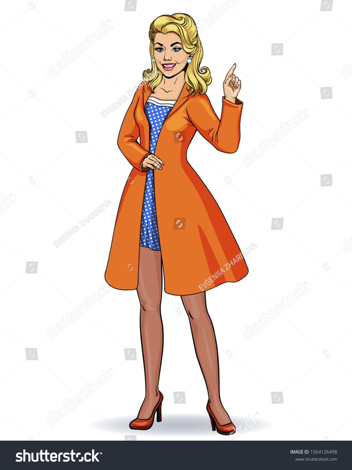 female salesperson cartoon