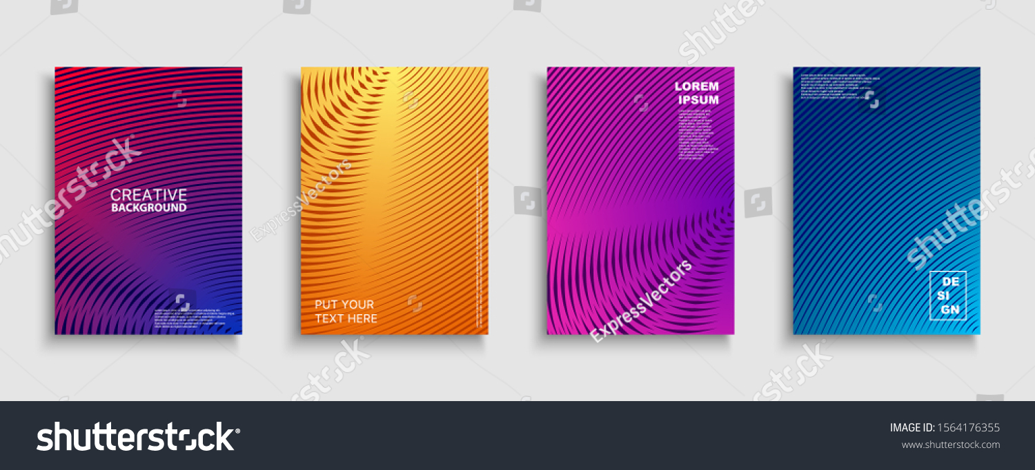 Creative Colorful Minimalistic Covers Templates Posters Stock Vector ...