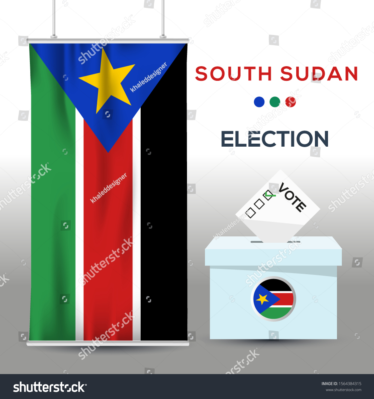 South Sudan Election Background Vector Work Stock Vector (Royalty Free