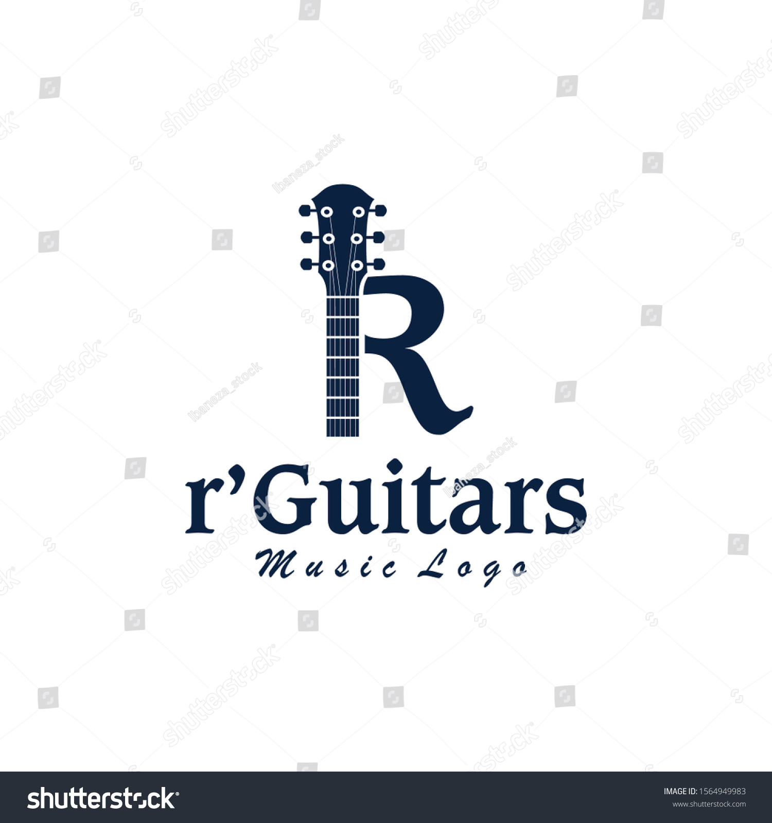 Letter R Guitars Logo Icon Stock Vector (Royalty Free) 1564949983 ...