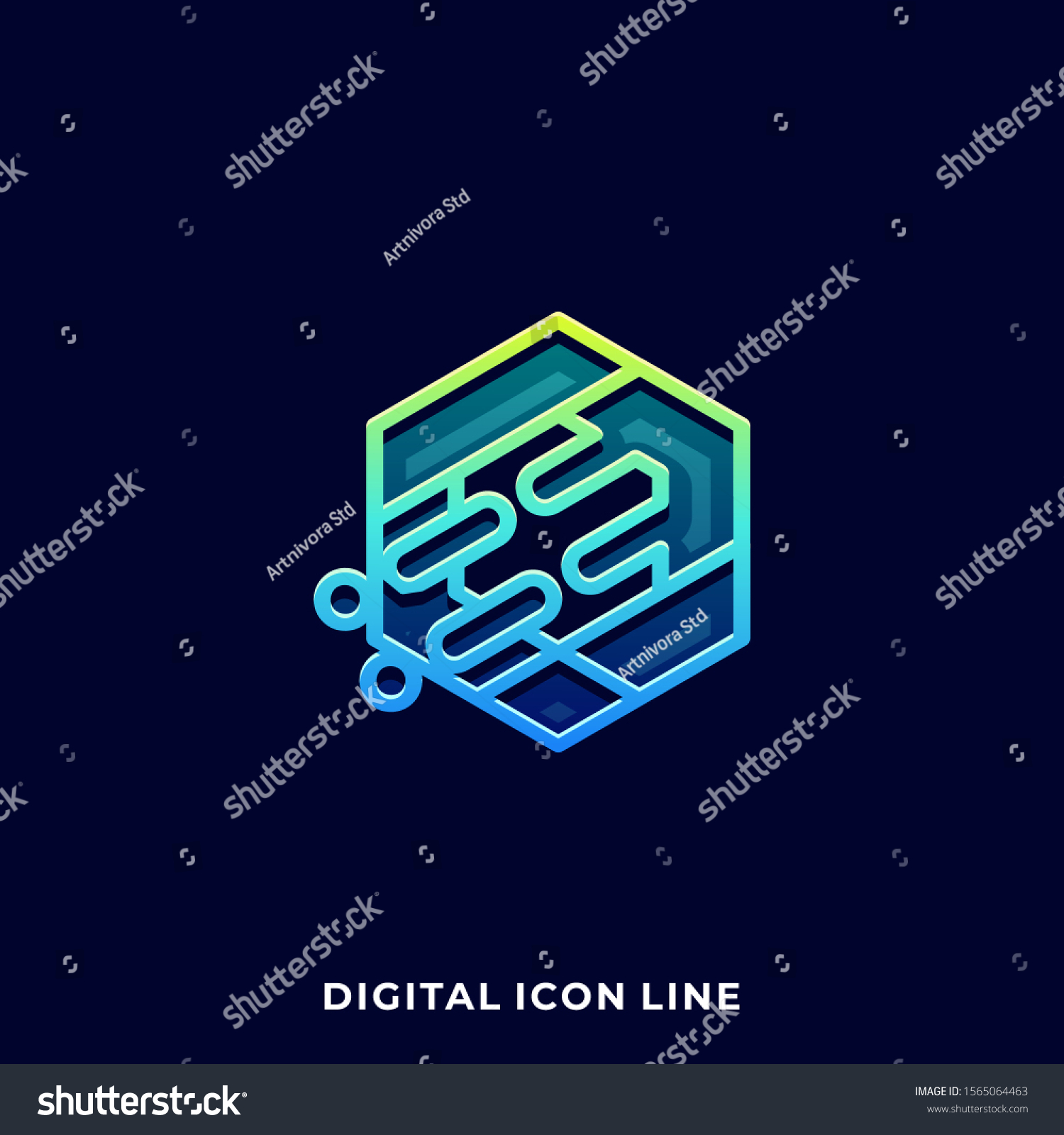 Polygon Line Art Illustration Vector Design Stock Vector (Royalty Free ...