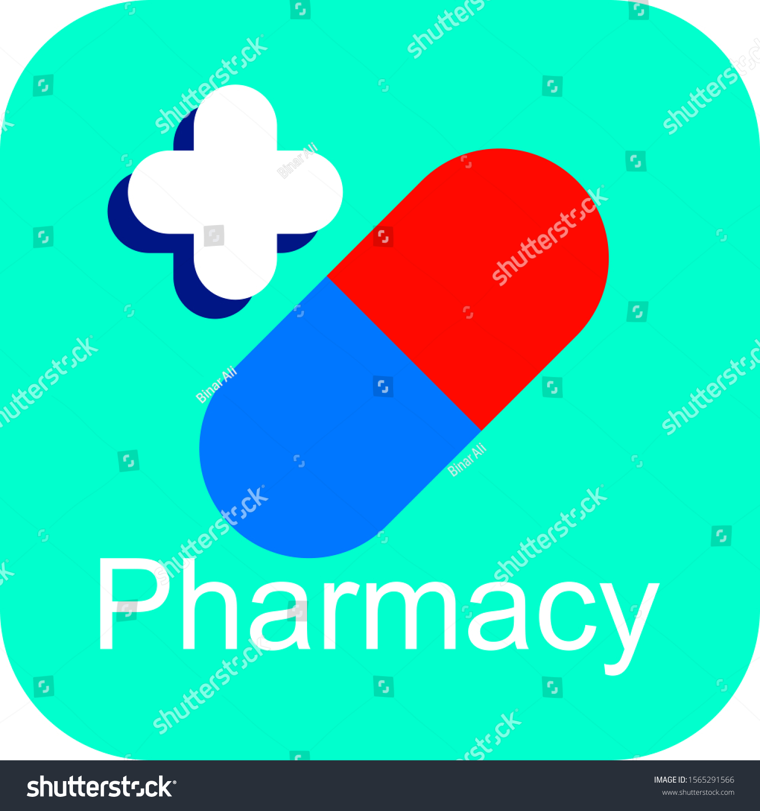 Pharmacy App Logo Plus Capsule Stock Vector Royalty Free 1565291566