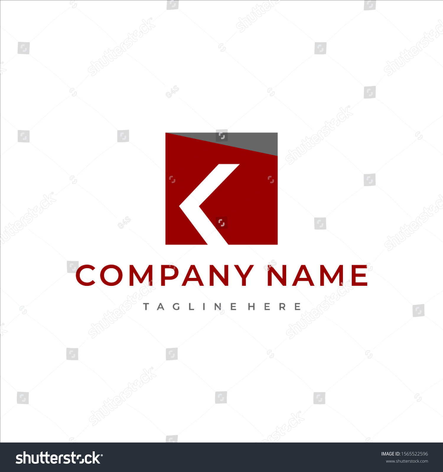 Letter K Square Logo Design Modern Stock Vector (Royalty Free ...