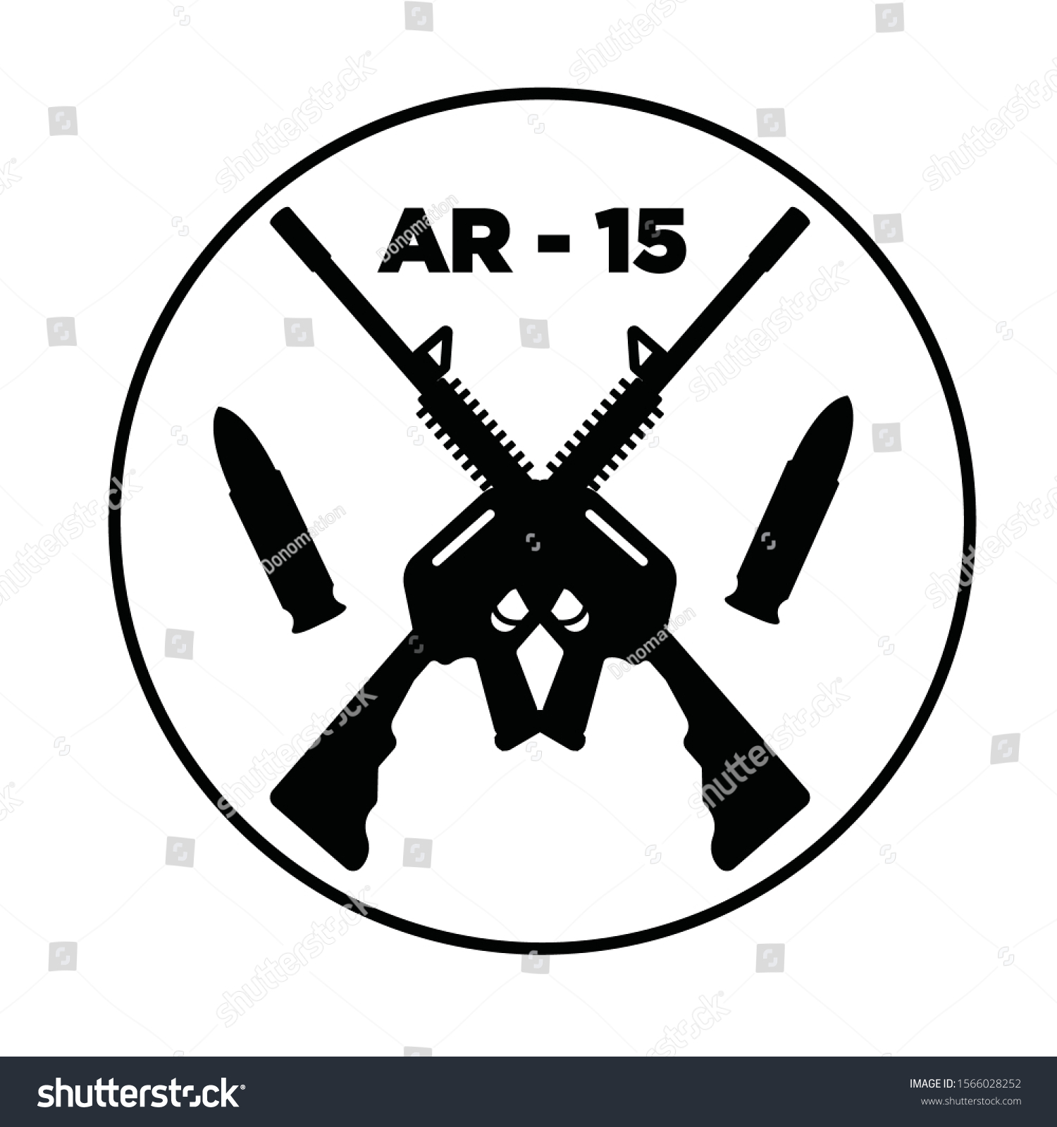 Vector Icon Assault Rifle Assault Rifle Stock Vector (Royalty Free ...