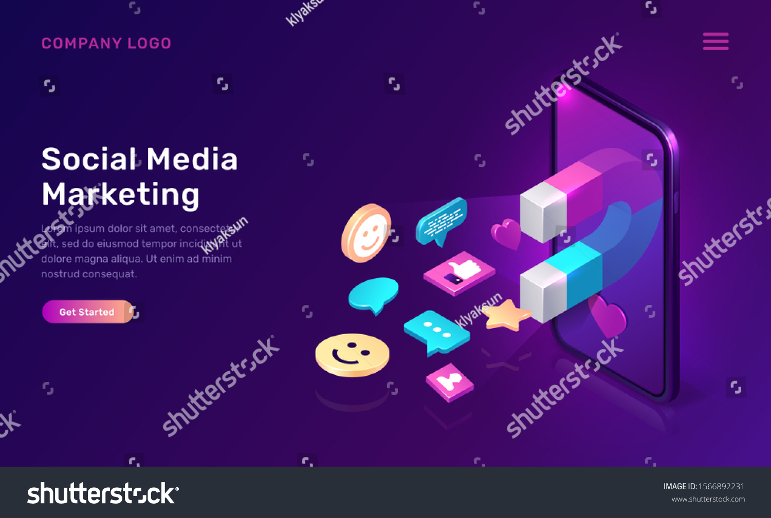 Social Media Marketing Viral Mms Vector Stock Vector (Royalty Free) 1566892231 Shutterstock