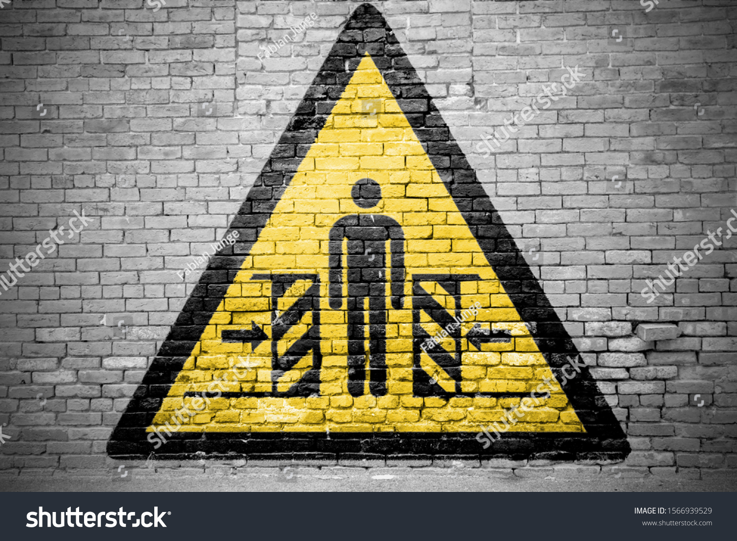 Warning Sign Pictogram Warning Crushing Hazard Stock Illustration 1566939529 Shutterstock