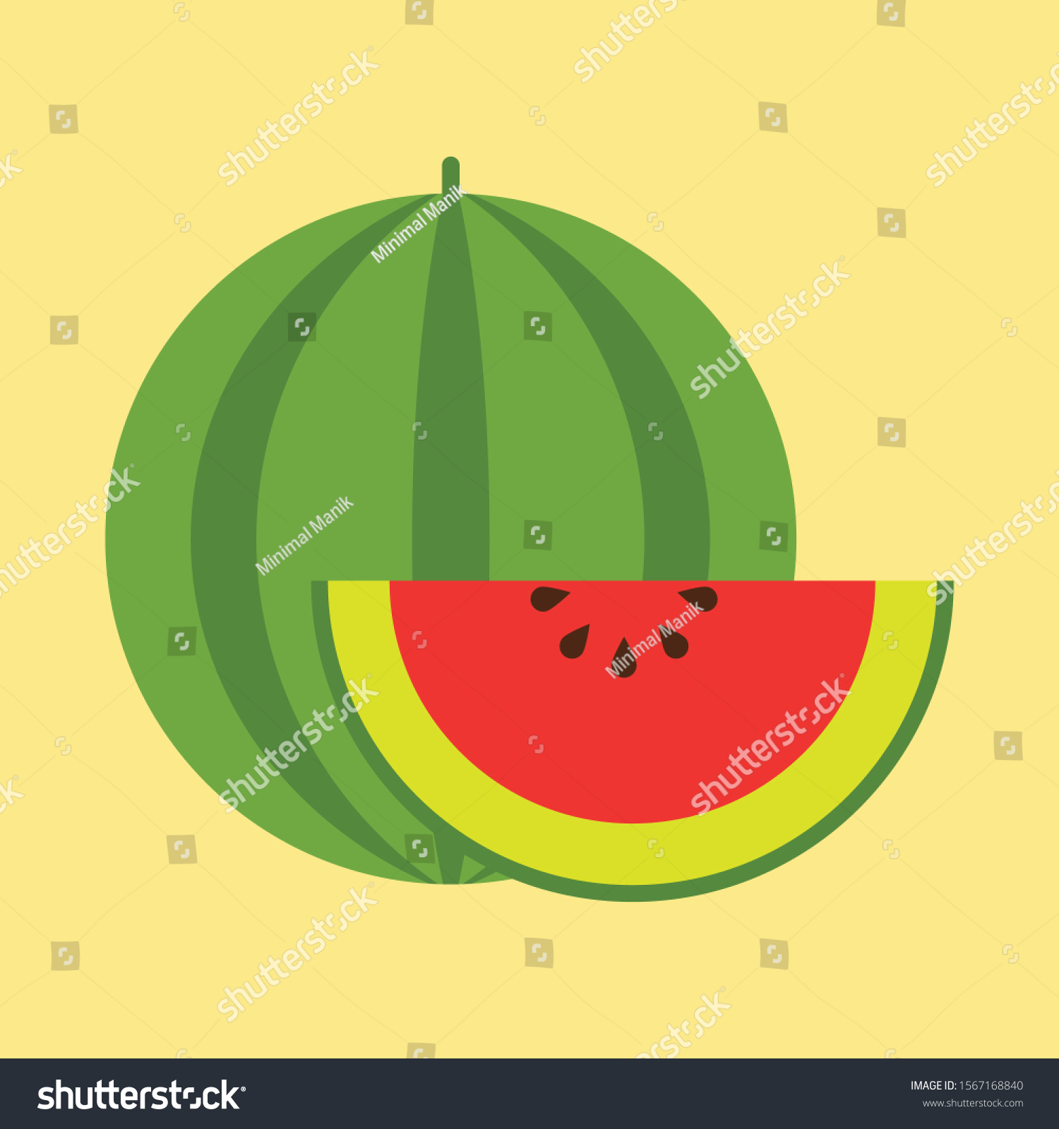 Watermelon Slice Vector Multipurpose Use Stock Vector (royalty Free 