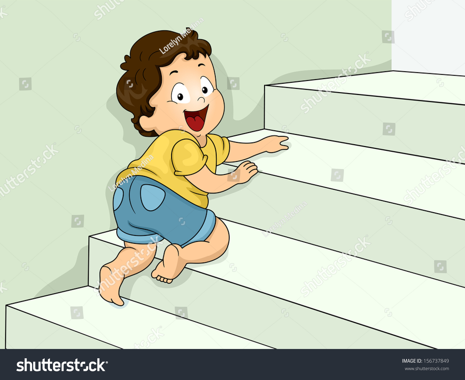 281 Baby Climbing Stairs Stock Vectors, Images & Vector Art | Shutterstock