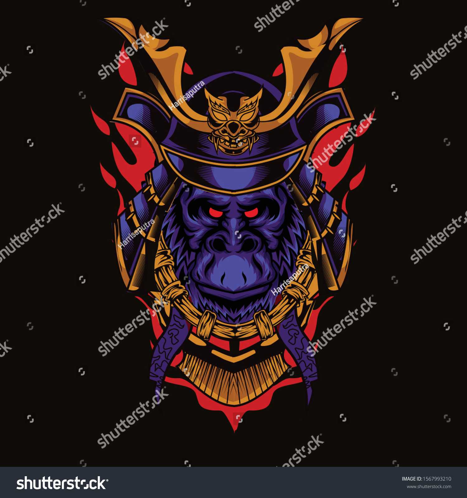 Kong Samurai Available Your Project Stock Vector (royalty Free 