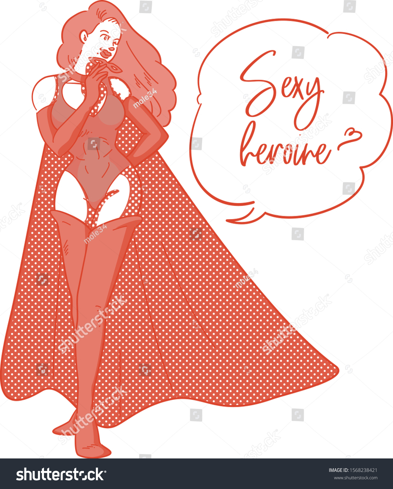 curva Aislante Problema Sexy Powerful Super Heroine: vector de stock (libre de regalías) 1568238421  | Shutterstock
