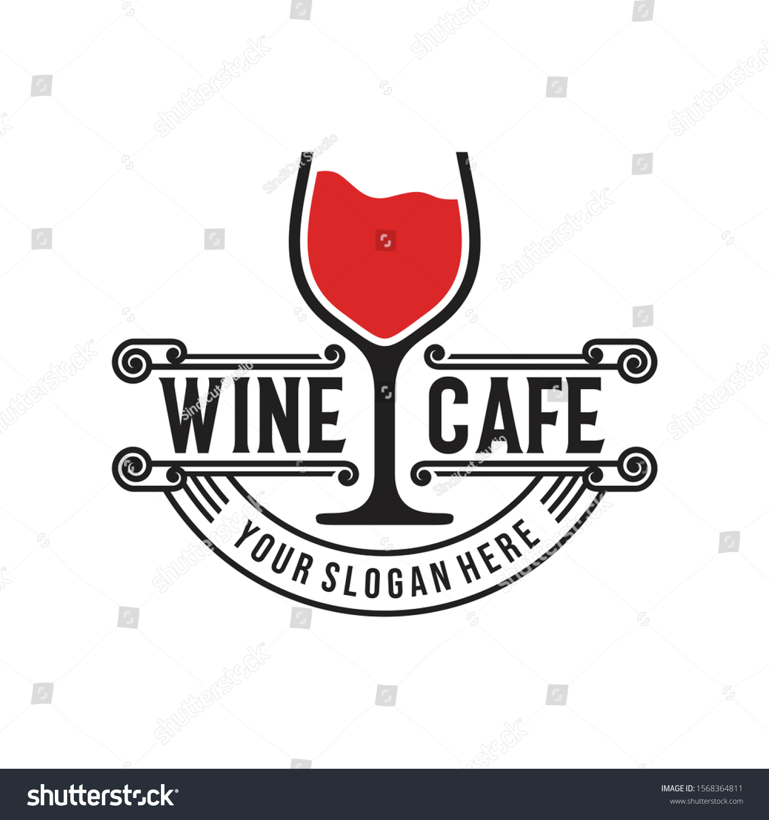 antique wine glass vector