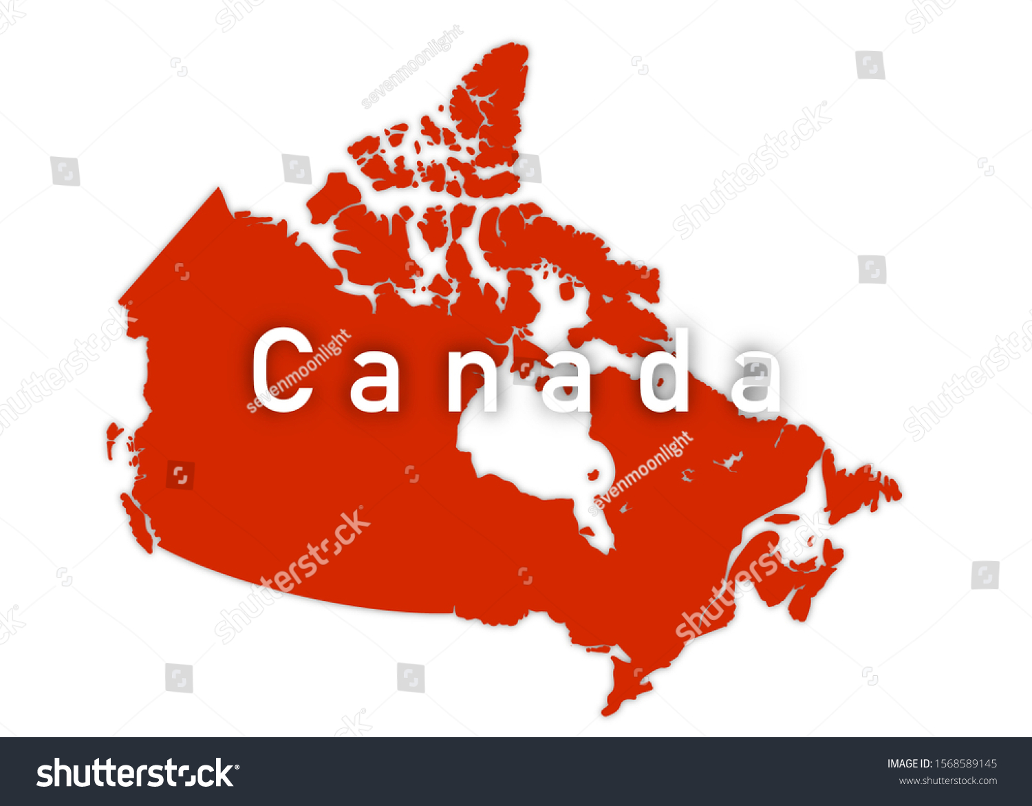 Canada Illustration Map Canadian Red Wallpaper Stock Illustration ...