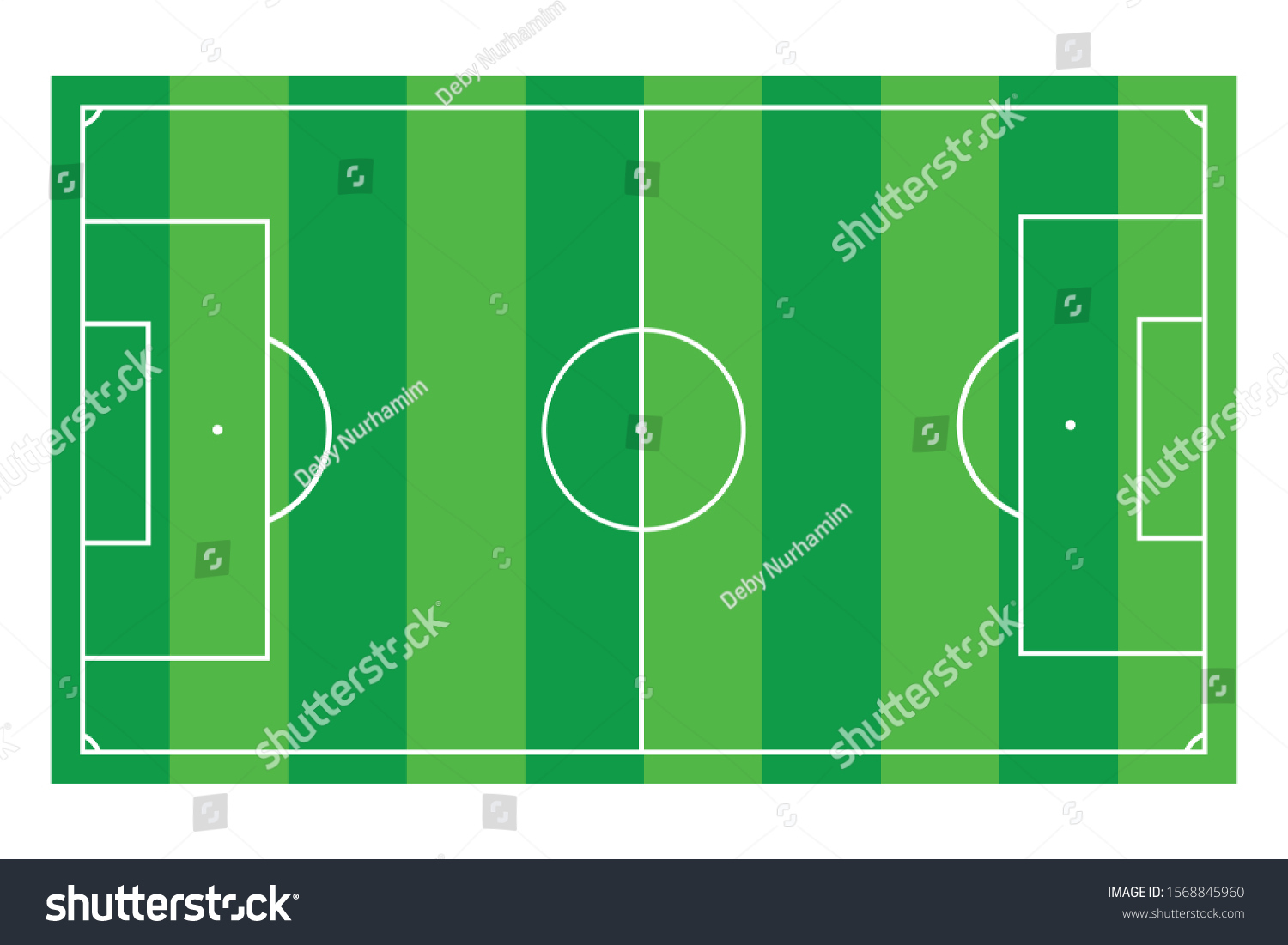 Vector Illustration Soccer Field On Eps Stock Vector (Royalty Free ...