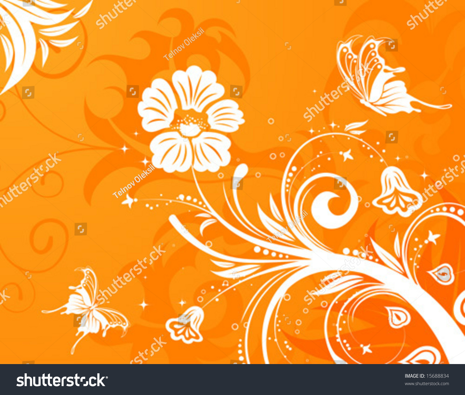 Flower Background Butterfly Element Design Vector Stock Vector Royalty Free 15688834 9530