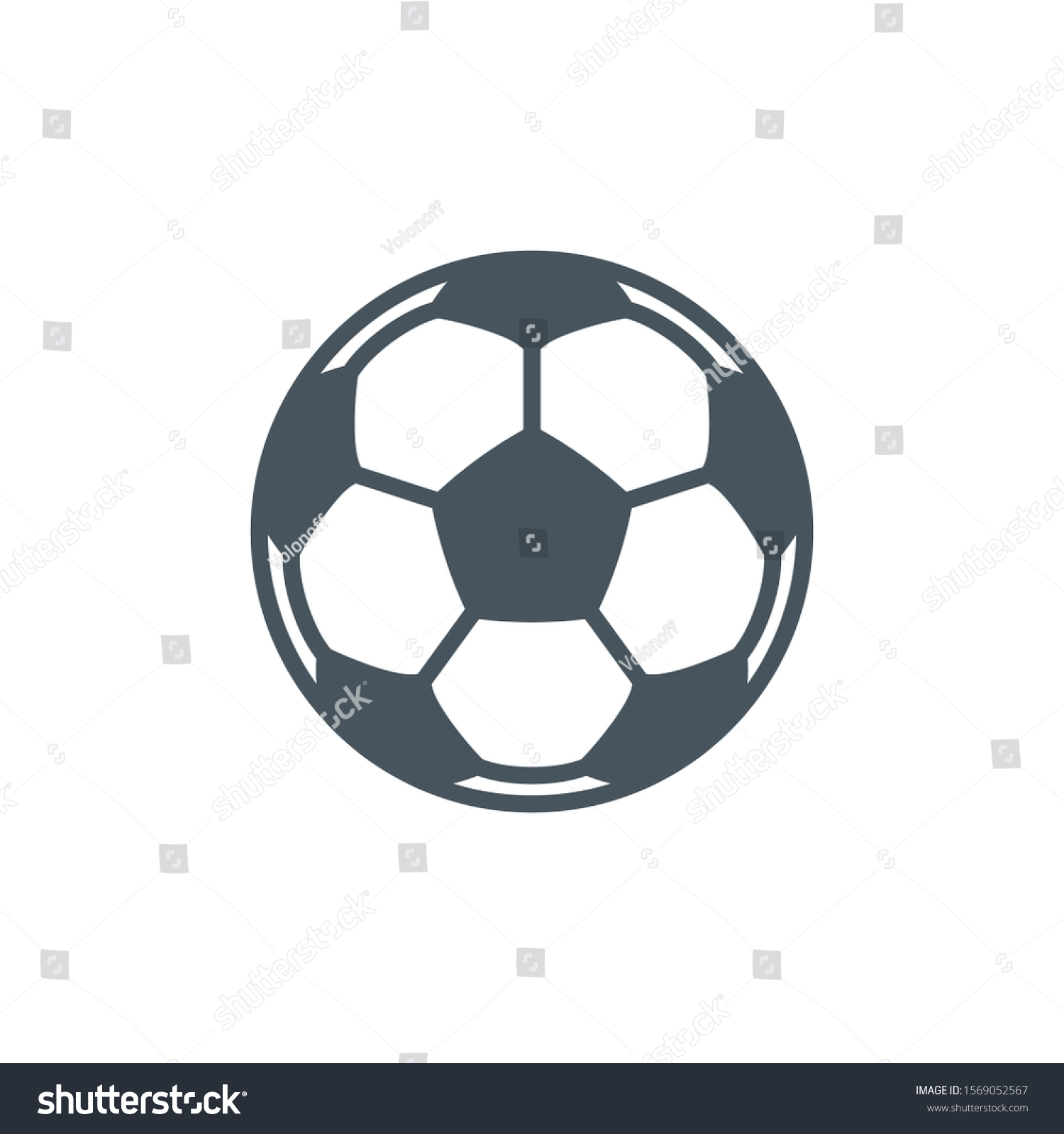 Thin Contour Lines Icon Soccer Ball Stock Vector (Royalty Free ...