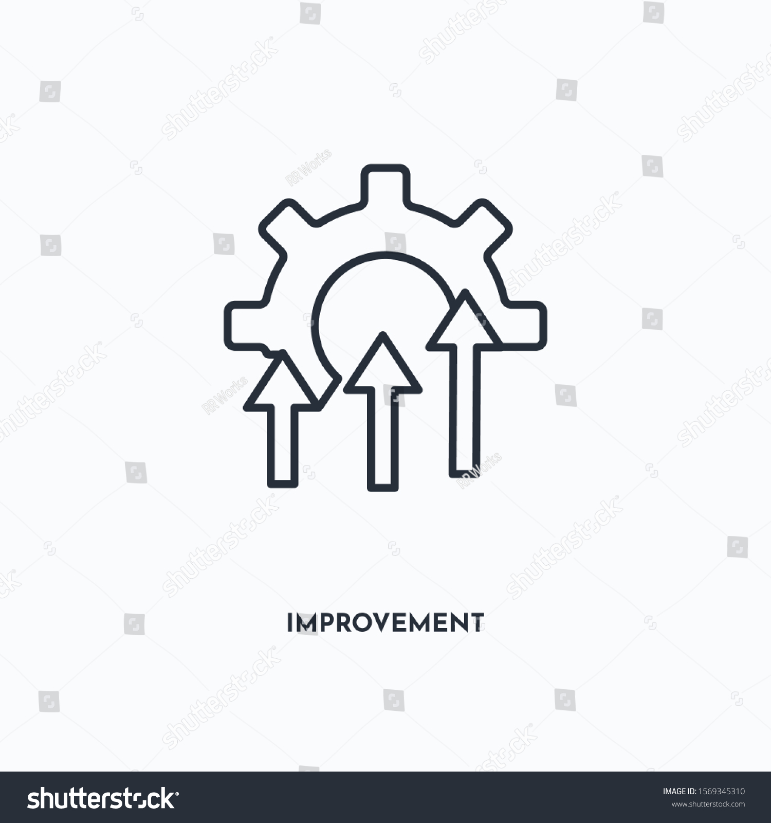 Improvement Outline Icon Simple Linear Element Stock Vector (Royalty ...