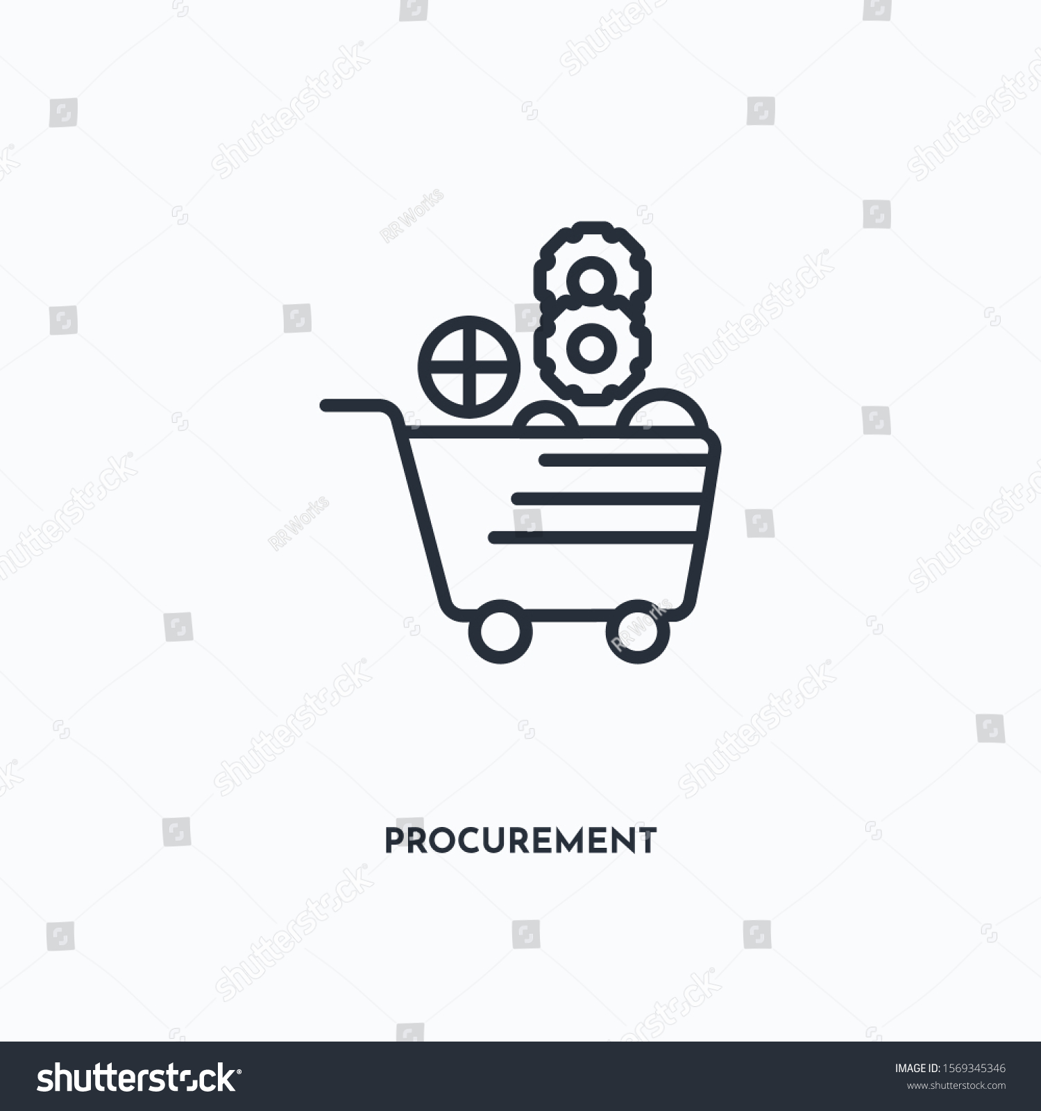 Procurement Outline Icon Simple Linear Element Stock Vector (Royalty ...