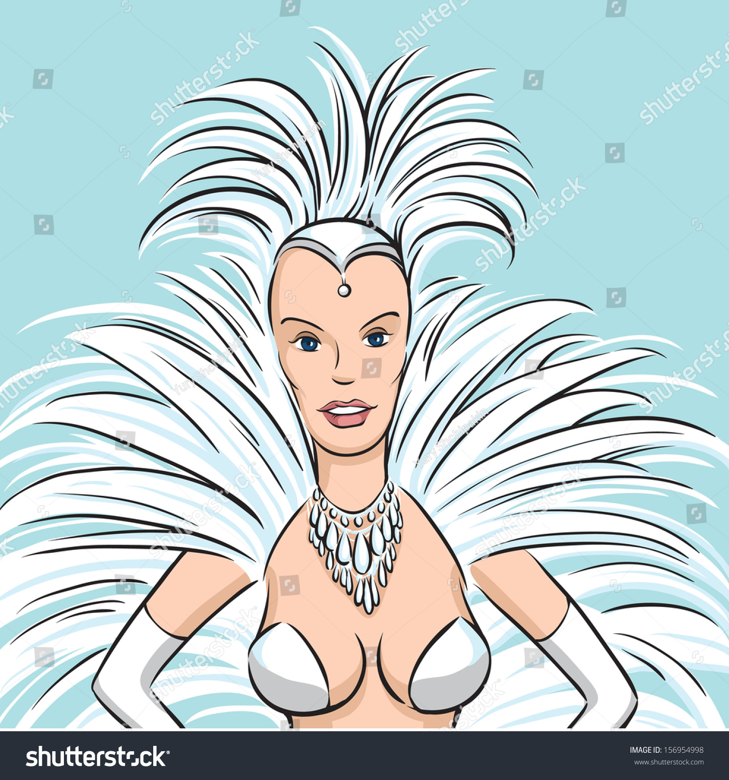 Vector Illustration Samba Dancer Woman Easyedit Stock Vector Royalty Free Shutterstock