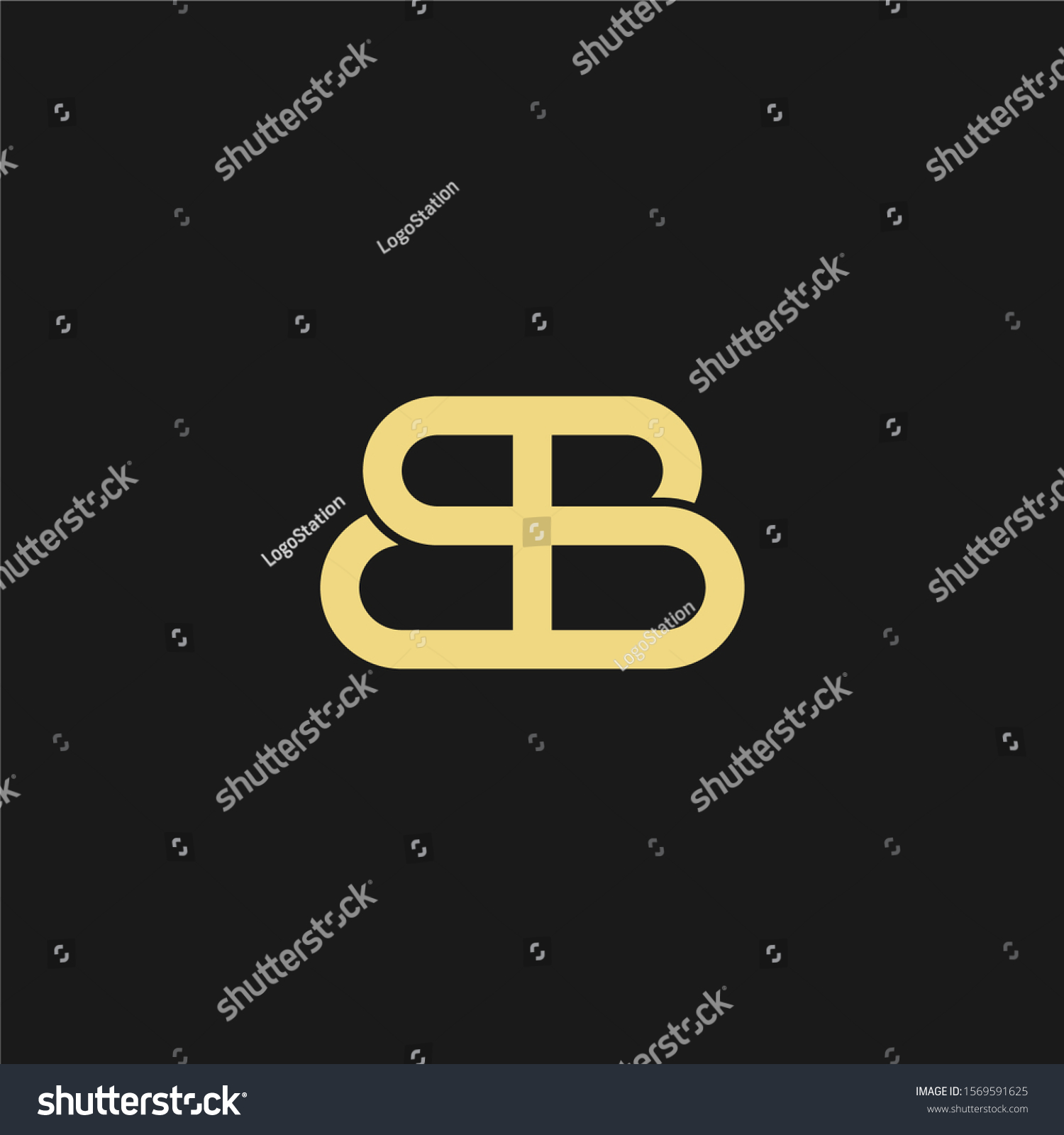 Abstract Letter B Logo Design Stock Vector (Royalty Free) 1569591625 ...