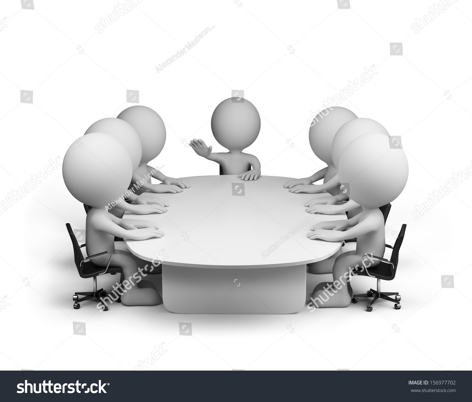 Круглый стол белые человечки