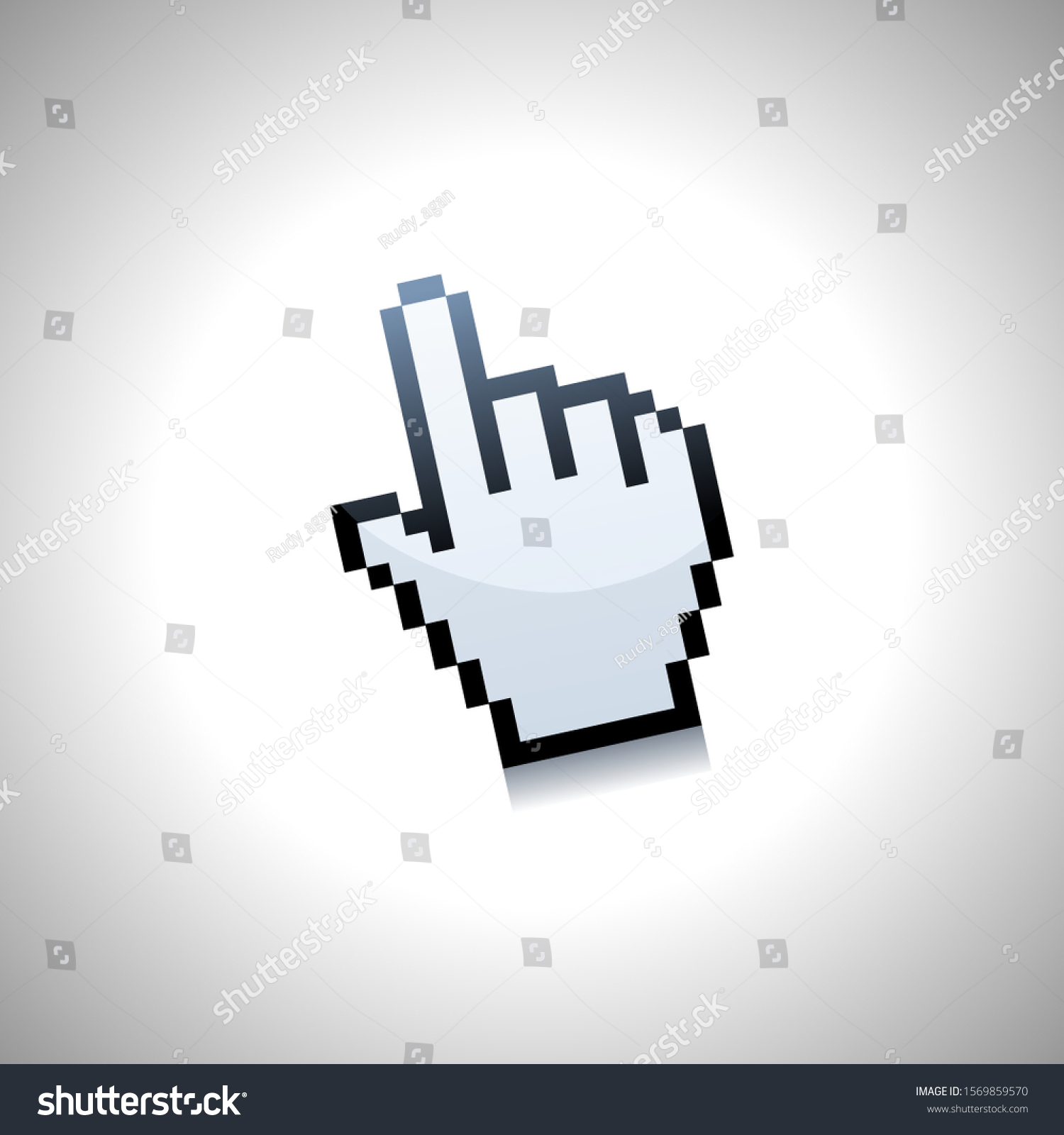 Hands Click Sign Symbol Isolated Design Stock Vector (Royalty Free ...