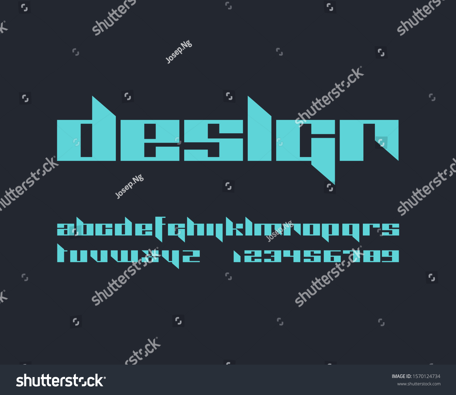 Futuristic Edgy Font Set Vector Format Stock Vector (Royalty Free ...