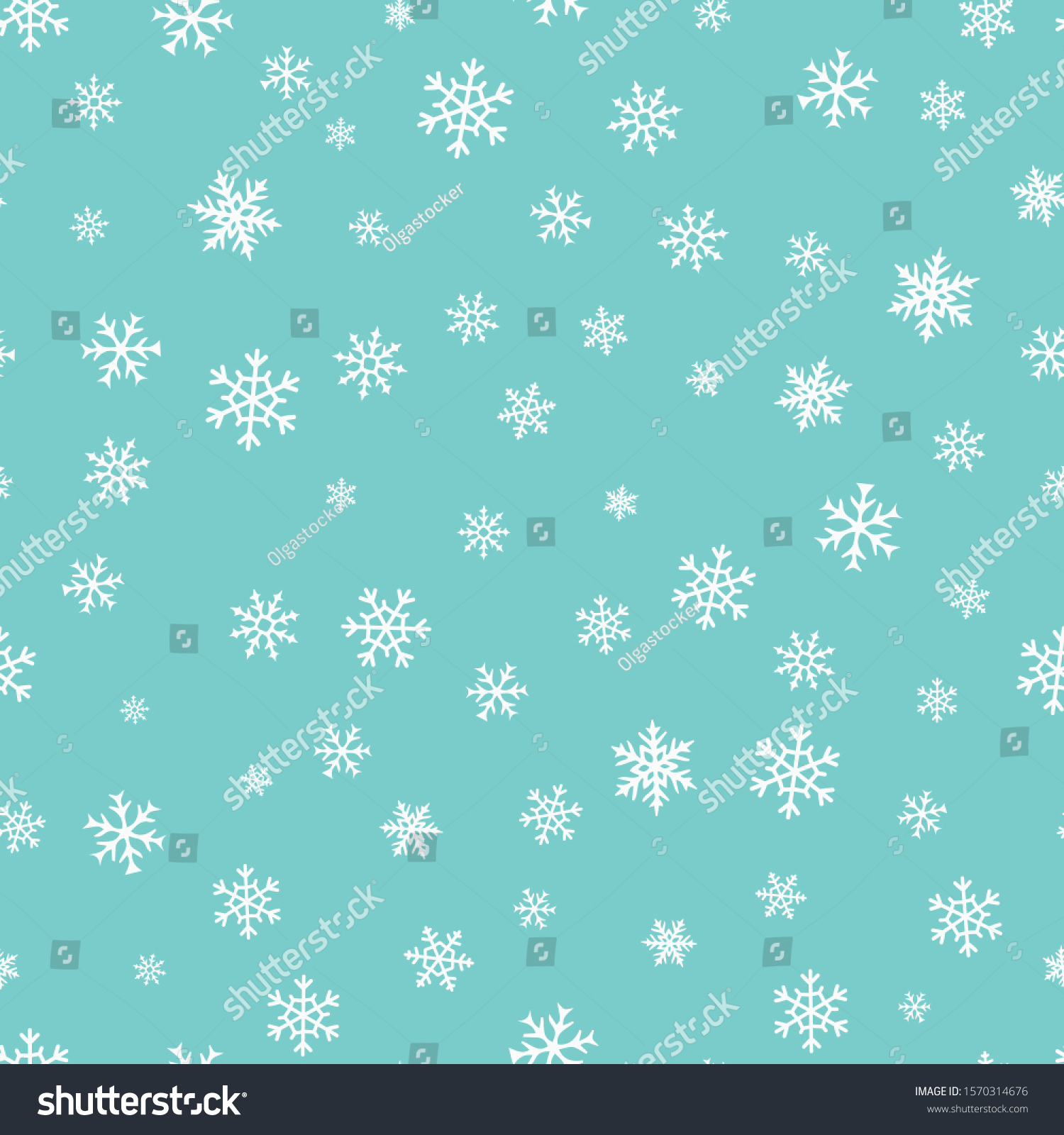 Vector Snowflakes Background Simple Christmas New Stock Vector (Royalty ...