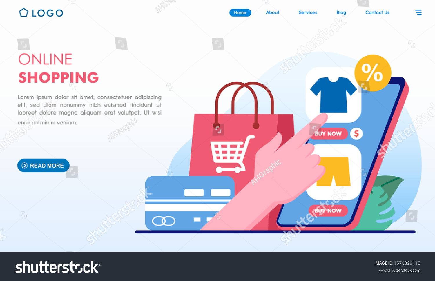 Page shop. Shopping landing Page. Easy shopping USA.