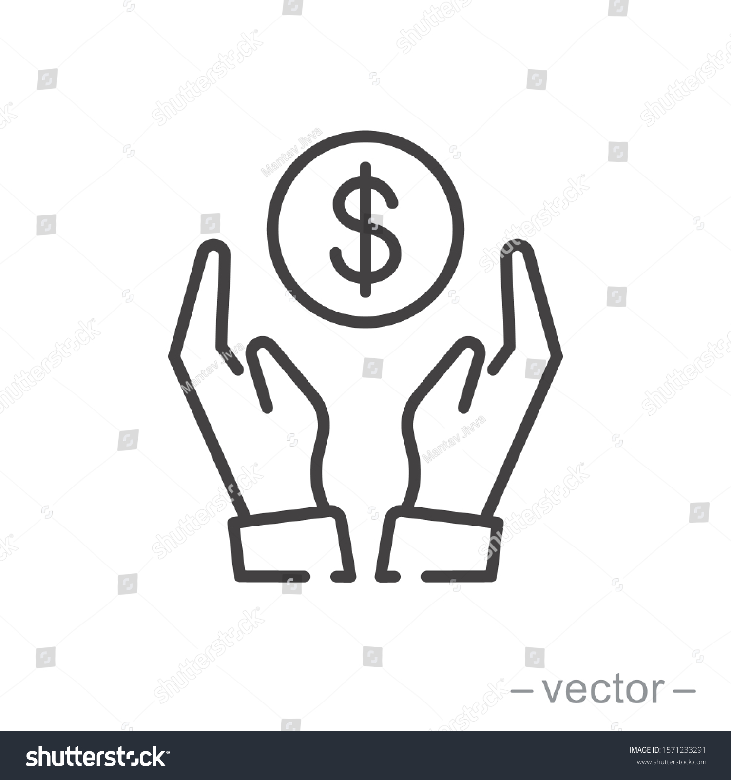 Save Money Icon Symbol Vector On Stock Vector (Royalty Free) 1571233291 ...