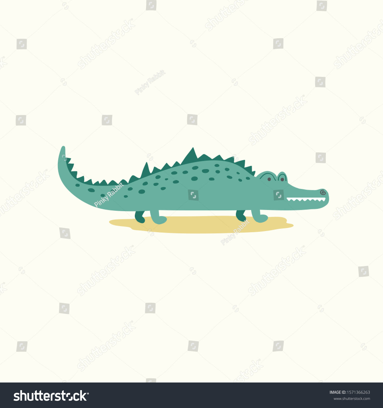 Illustration Crocodile Vector Drawing Crocodile Cartoon Stock Vector ...