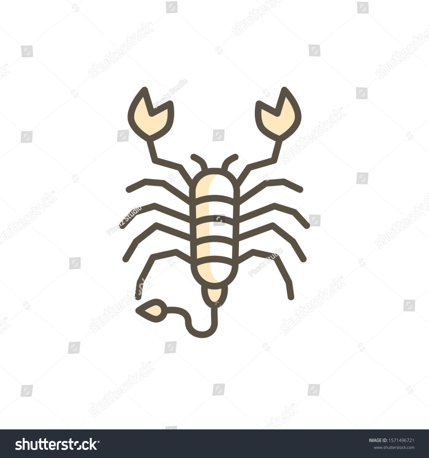 Scorpion Icon Vector Modern Style Design Stock Vector (Royalty Free ...