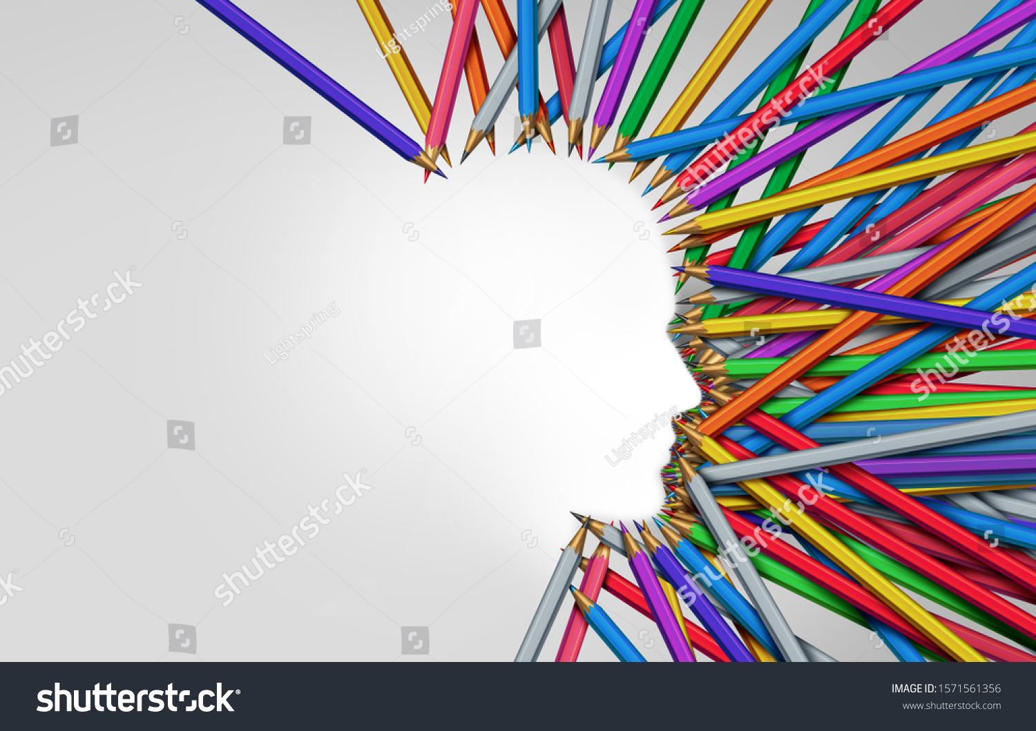 Creative Psychology Concept Art Psychotherapy Art Stock Illustration ...