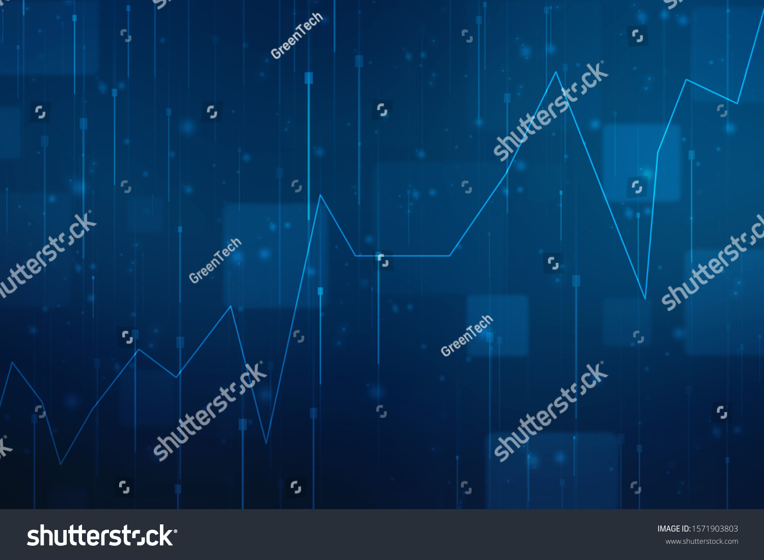 Stock Market Graph Bar Chart 2d Stock Illustration 1571903803