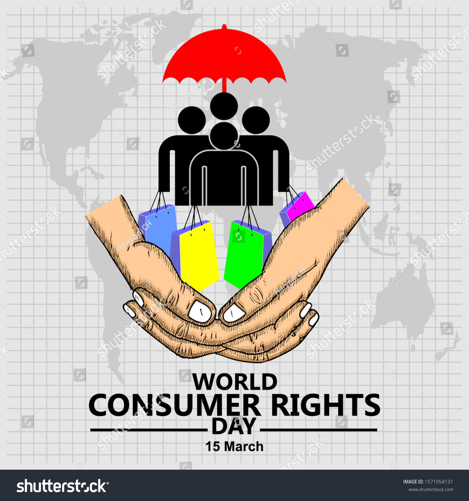 World Consumer Rights Day Poster Banner: Vector De Stock (libre De ...