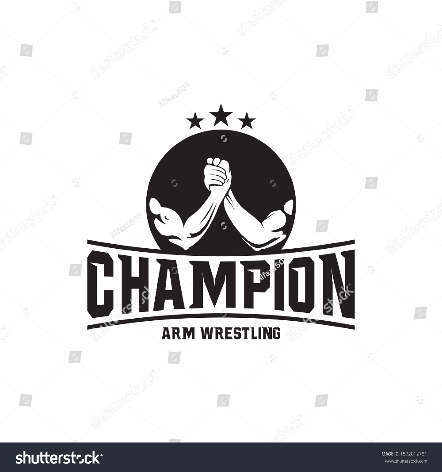 Arm Wrestling Logo Inspiration Sport Champion Stock Vector (Royalty ...