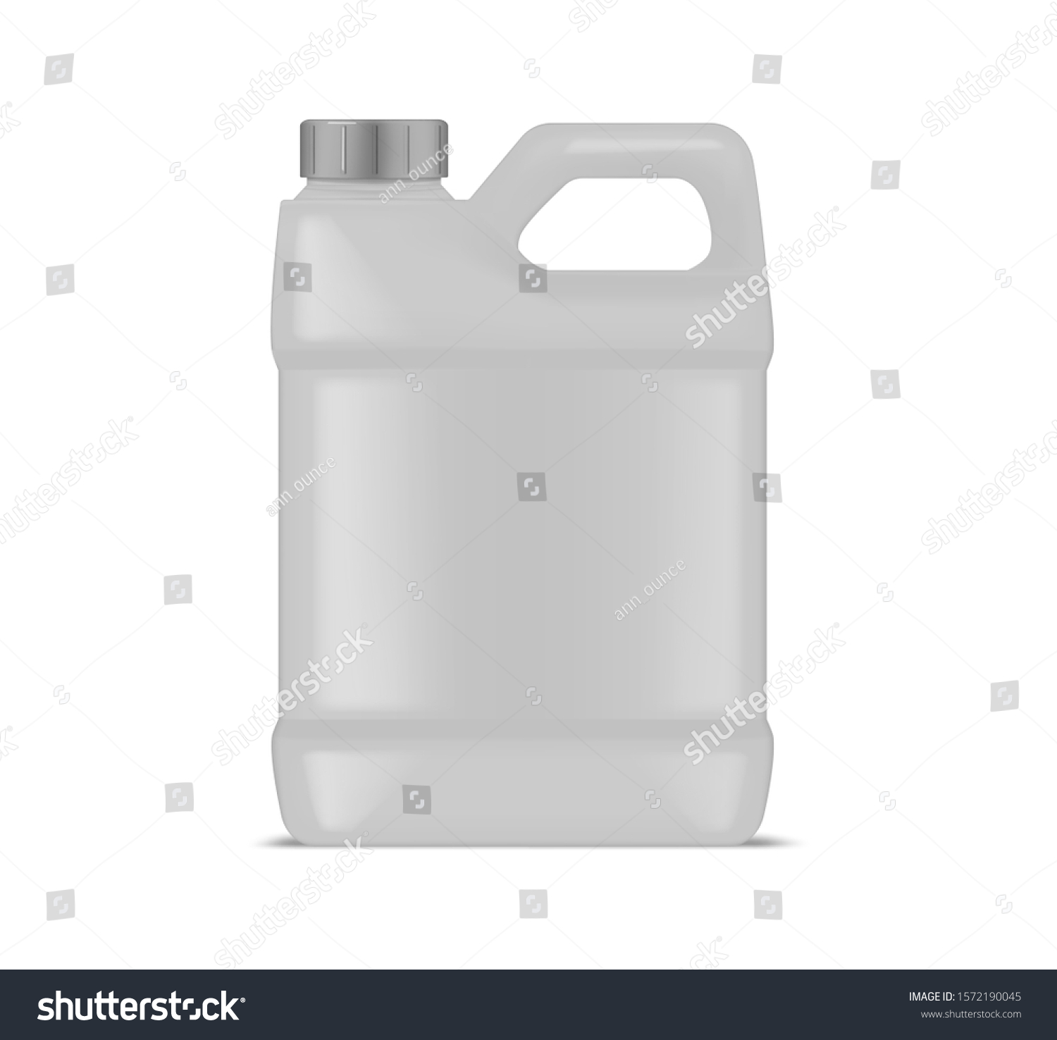 Blank Plastic Canister Handle Isolated On Stock Vector (Royalty Free ...