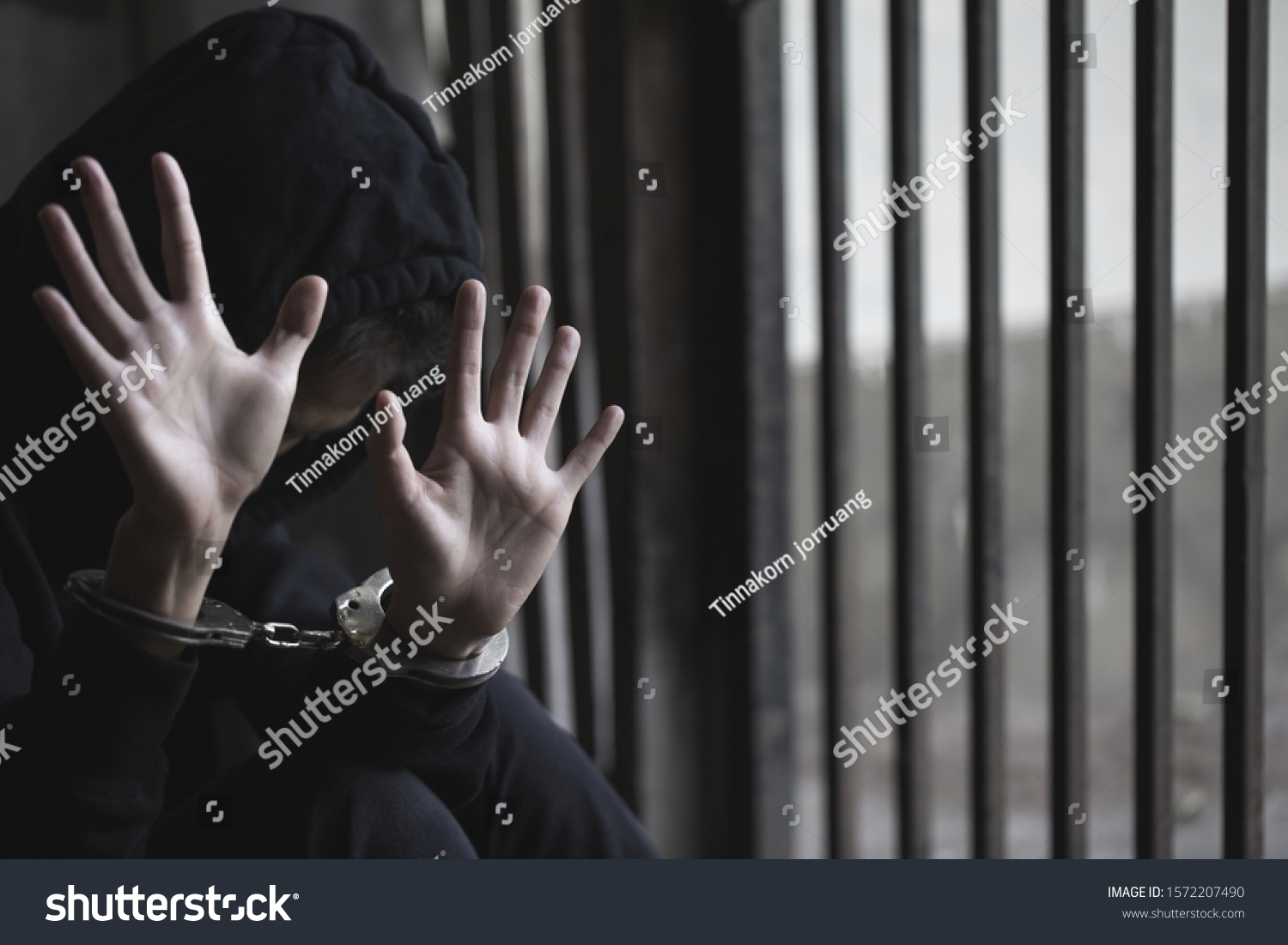 Woman Hands Handcuffs Human Trafficking Concept Stock Photo 1572207490 ...