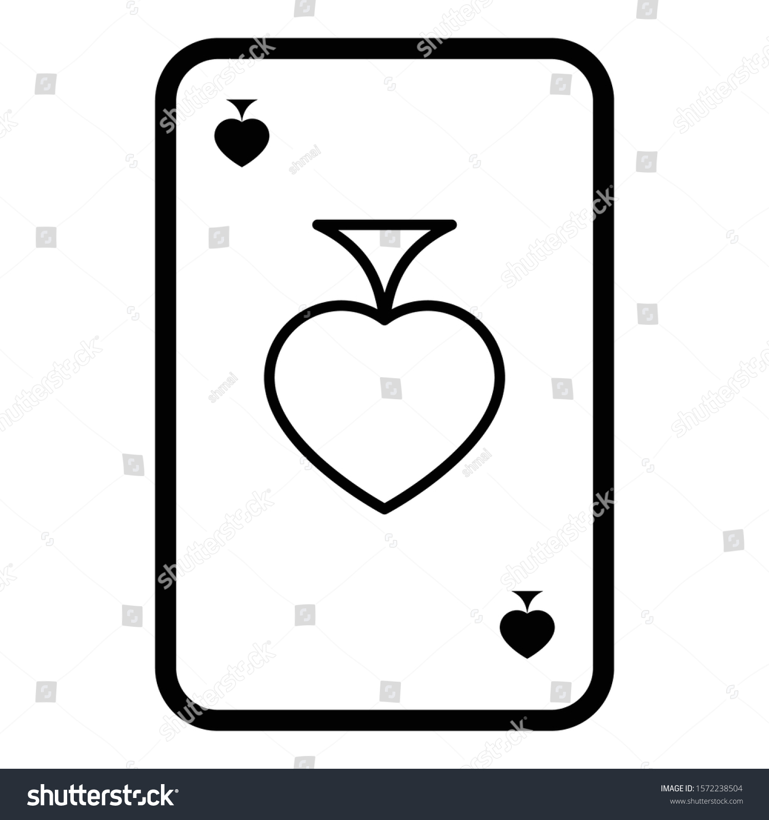 Playing Card Design Ace Sign Vector Stock Vector (Royalty Free ...