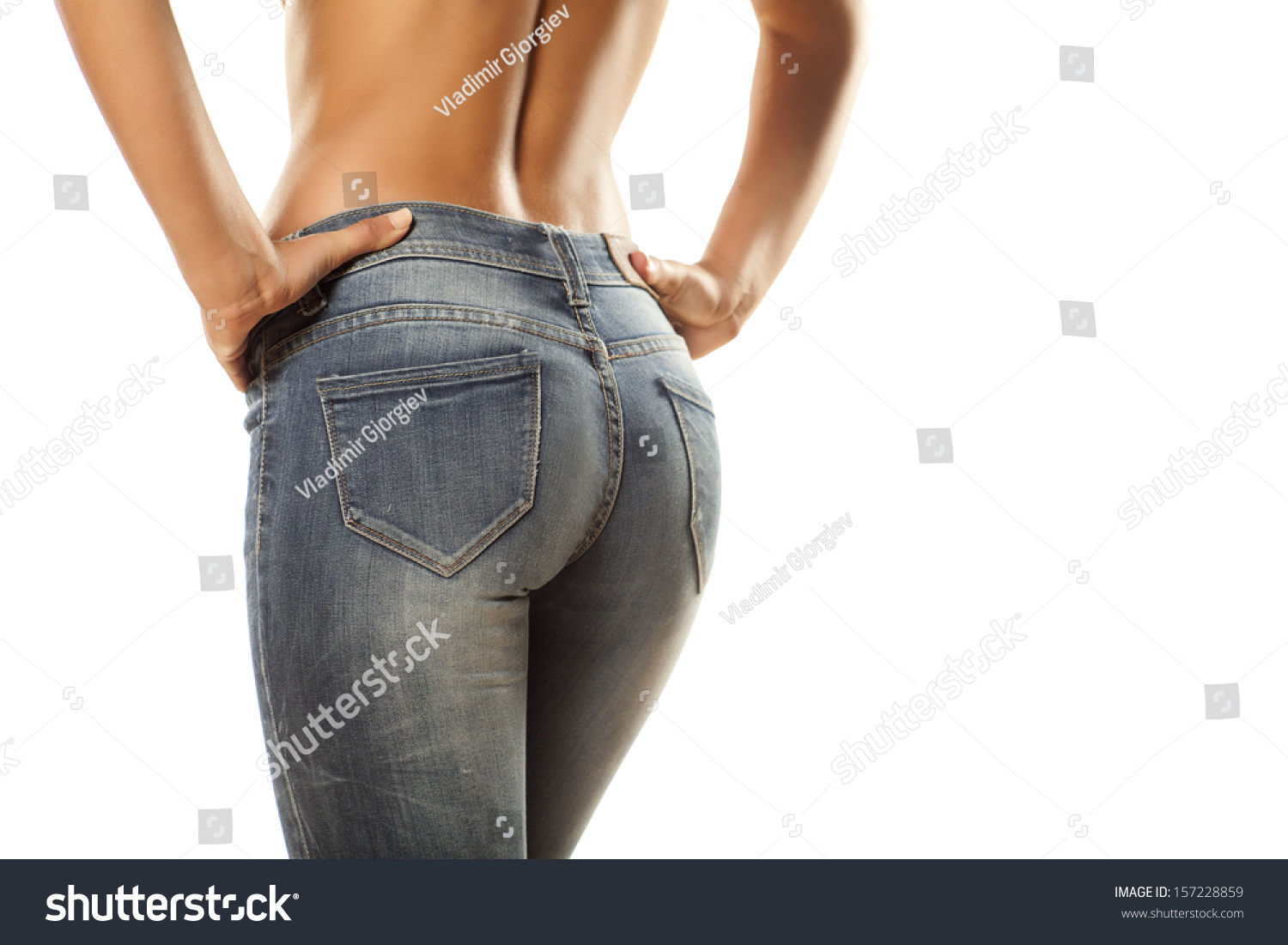 Ass Tight Jeans Stock Photo