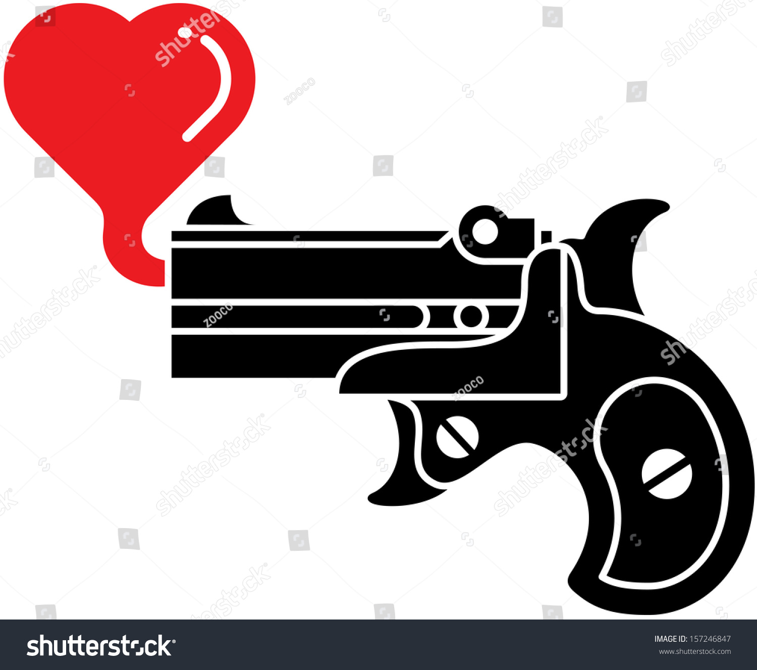 Пистолет с сердечками