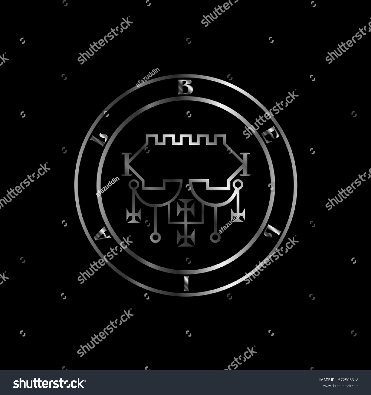 Seal Belial Sigil Belial Silver Sixtyeighth Stock Illustration