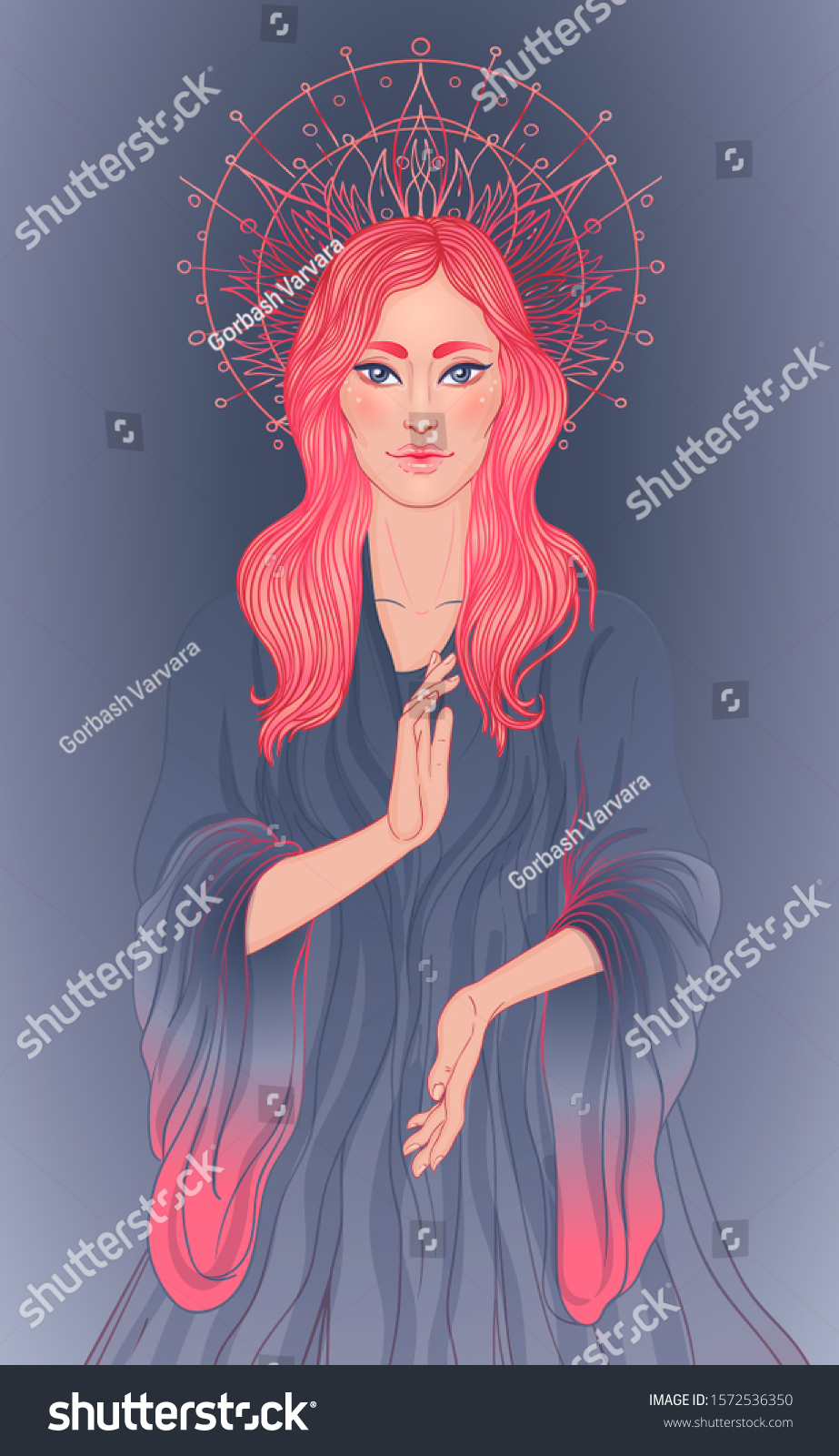 Lady Sorrow Devotion Immaculate Heart Blessed Stock Vector Royalty Free 1572536350 Shutterstock 