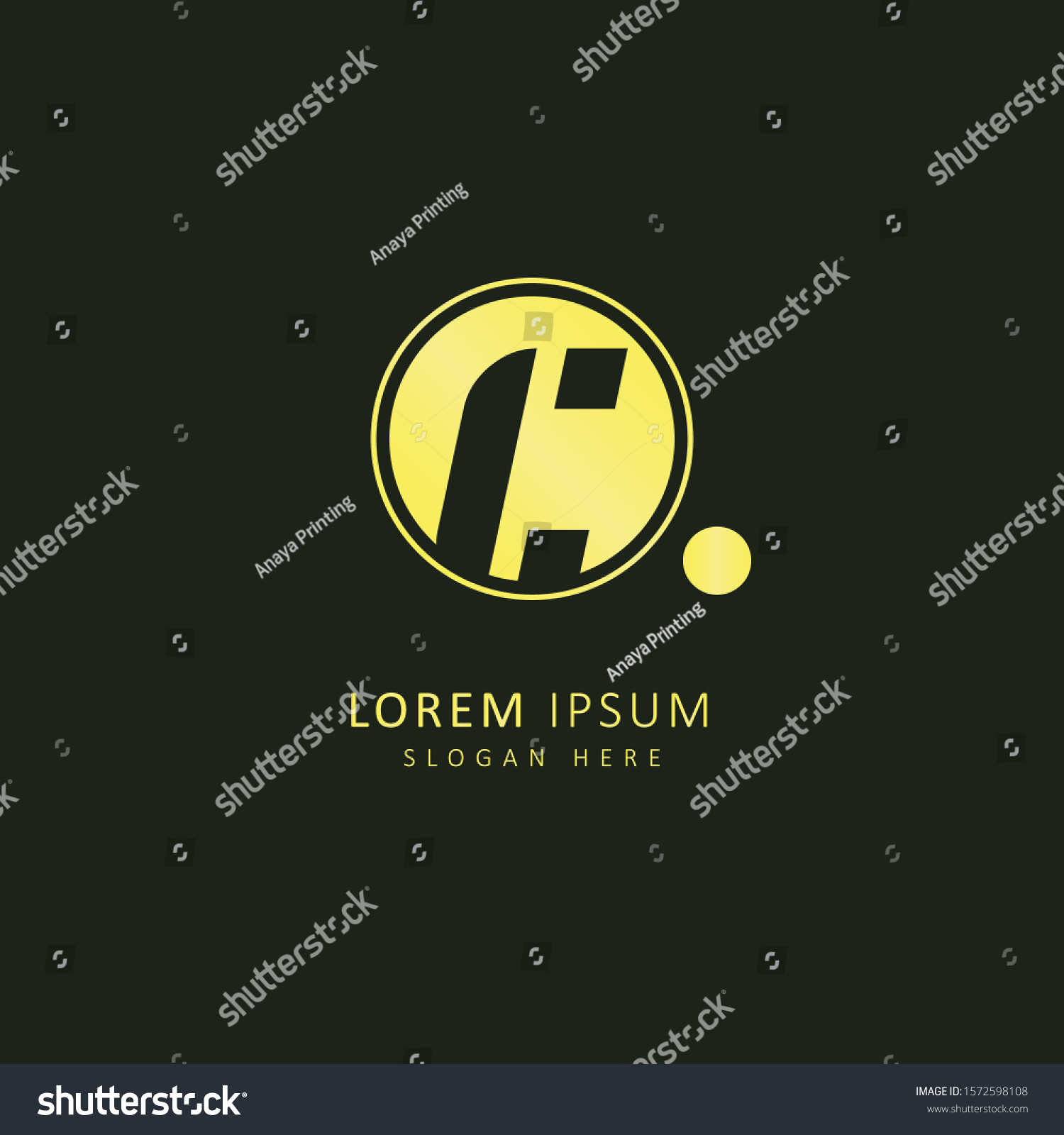 Golden Initial Letter C Logo Circle Stock Vector (Royalty Free ...